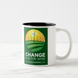 2 Couleurs Vents d'Obama du changement 11oz. Tasse