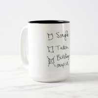 Votre coutume tasse à deux tons de 15 onces