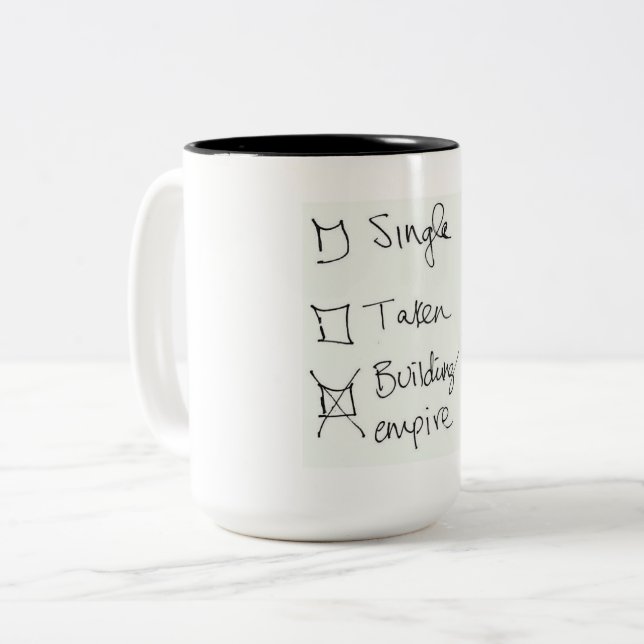 2 Couleurs Votre coutume tasse à deux tons de 15 onces (Devant gauche)
