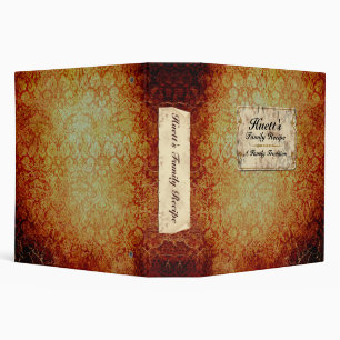 2" Custom Antiqued Vintage Family Recipe Binder
