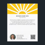 2 | Custom Photo QR Modern Yellow Sunrise Business Flyer<br><div class="desc">howcase your brand in a fresh, inspiring way with this customizable modern business flyer. Designed to radiate positivity and professionalism, it features a warm yellow sunrise with sun rays on a clean white background, perfect for businesses that want to make a confident and optimistic first impression. Easily add your own...</div>