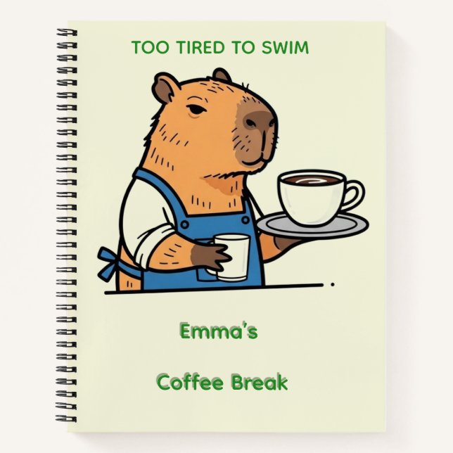 2. Cute Capybara Journal (Front)
