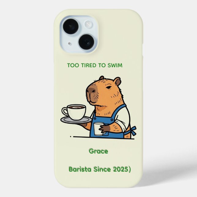 2. Cute Capybara Journal Case-Mate iPhone Case (Back)