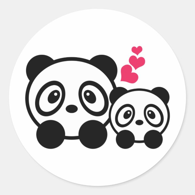 2 Cute Panda Stickers (Front)