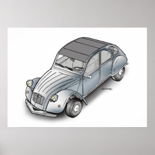 2 CV Citroen Poster