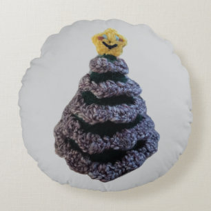 2 Designs Christmas Tree Amigurumi Pillow! Round Pillow