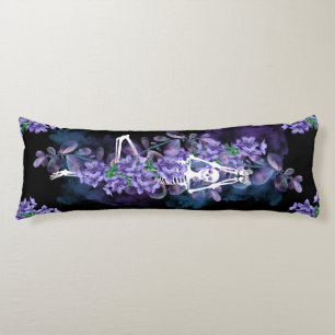 2 designs: Lilac field with a skeleton  Body Pillow