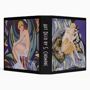 2 Different Vintage Art Deco Women by Chompre Binder