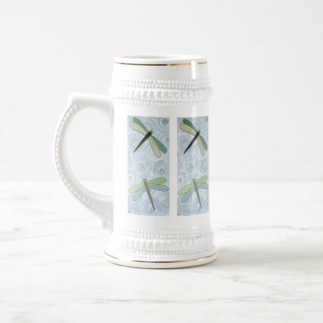 2 Dragonflies #1 Beer Stein (Left)