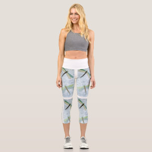 2 Dragonflies #1 Capri Leggings