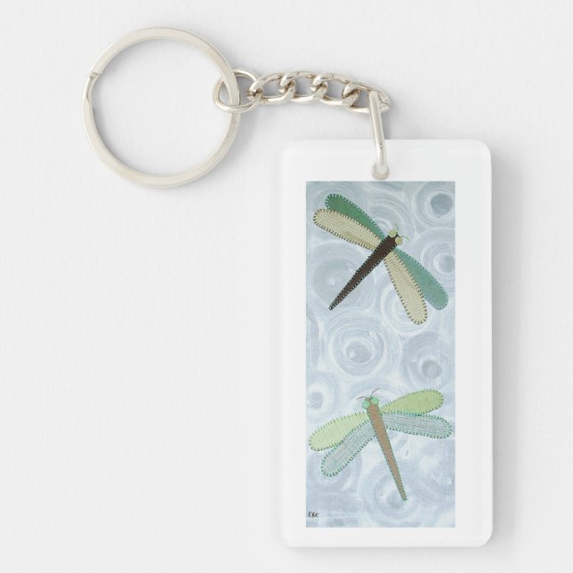 2 Dragonflies #1 Keychain (Front)