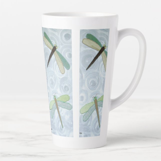 2 Dragonflies #1 Latte Mug (Right)