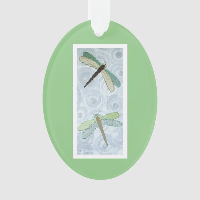 2 Dragonflies #1 Ornament (Front)