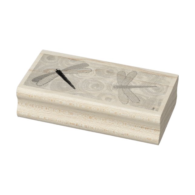 2 Dragonflies #1 Rubber Stamp (Stamp)