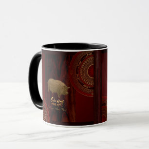 2 Drums Pig Year Vietnamese greeting Mug
