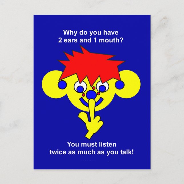 2 ears 1 mouth postcard (Front)