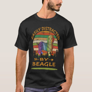 2 Easily Distracted By Beagle T-Shirt