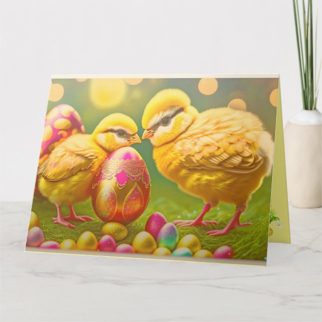 2 Easter Chicken And Eggs Collection Card (Front)