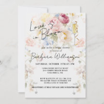 2 Elegant Painted Blush Pink Floral Bridal Shower
