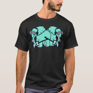 2 Elephantswo Friends Playing Guitar Bandeam gift T-Shirt