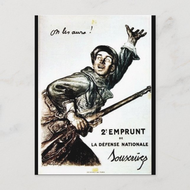 2 Emprunt De La Defence Nationale Postcard (Front)