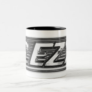 "2 EZY" men's clear chrome effect mug
