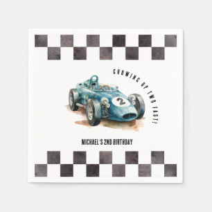 2 fast birthday Race Car Napkin