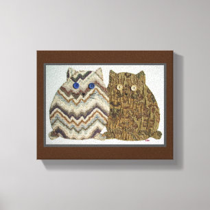 2 Fat Cats #1 Canvas Print