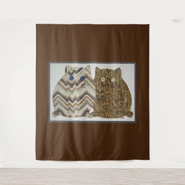 2 Fat Cats #1 Tapestry (Front)