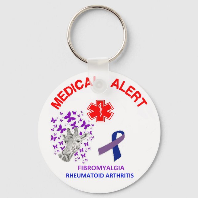 2 Fibromyalgia and Rheumatoid Arthritis Key chain (Front)
