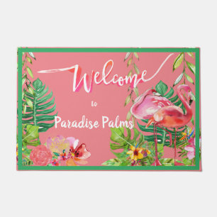 2 Flamingo Paradise Beach House Doormat