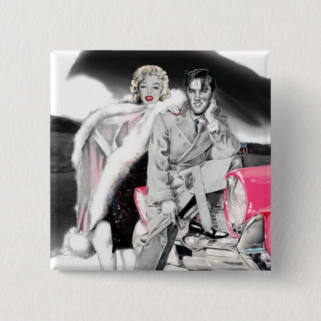 2 For The Road 2 Inch Square Button (Front)