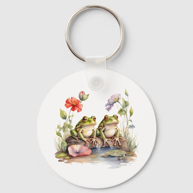 2 Frogs Keychain (Front)