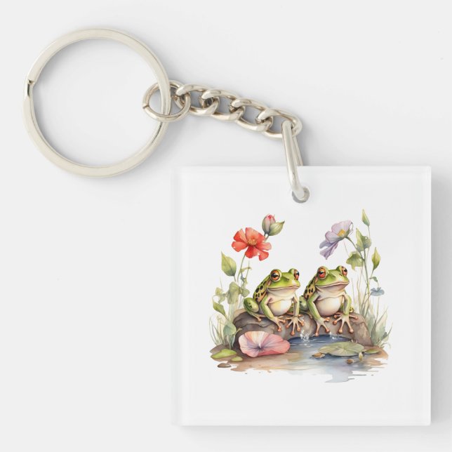 2 Frogs Keychain (Front)
