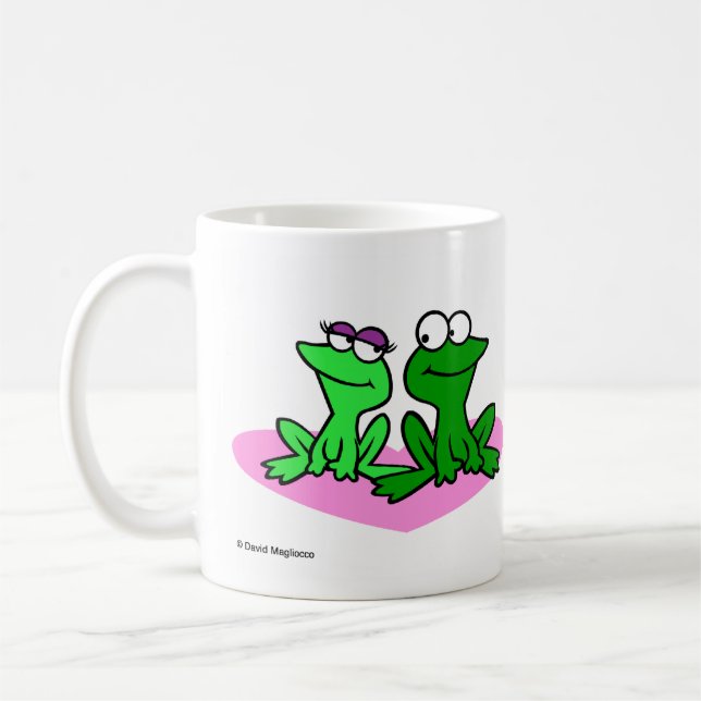 2 Frogs Love Pad Mugs (Left)