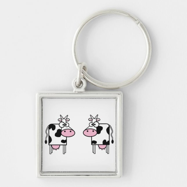 2 funny cows keychain (Front)