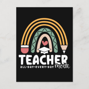 2- Funny Teacher Mode Teaching Gift for Teacher Postcard