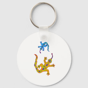 2 Geckos Keychain