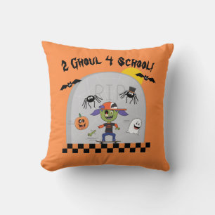 2 Ghoul 4 School Girl Throw Pillow