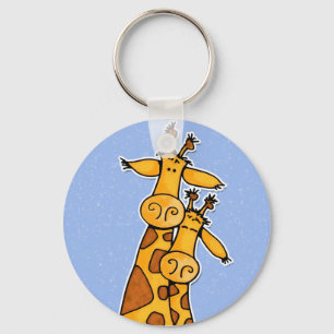 2 giraffes keychain