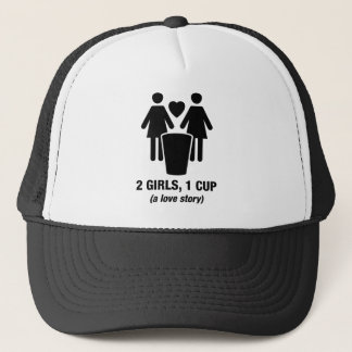 2 girls one cup - 2girls1cup - funny tee trucker hat