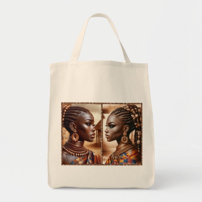 2 girls tribe tote bag (Front)