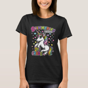 2 Grade  for students and teachers women unicorn T-Shirt