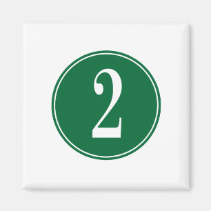 #2 Green Circle Magnet