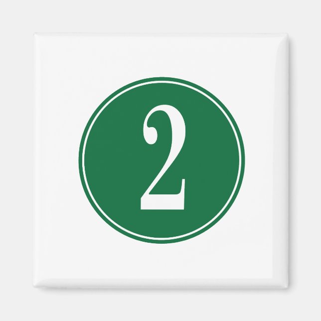 #2 Green Circle Magnet (Front)