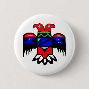 2 Head Thunderbird Inch Round Button