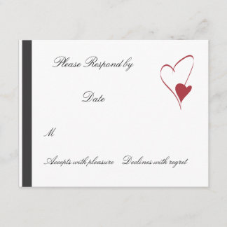 2 Hearts Collide matching wedding rsvp