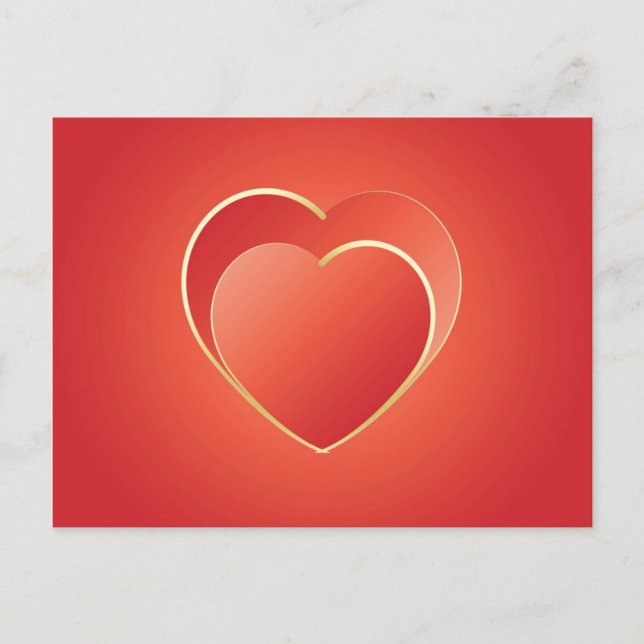 2 hearts postcard (Front)