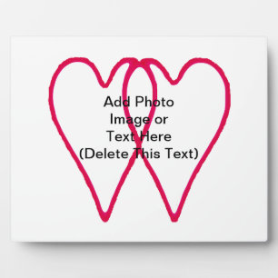 2 Hearts Together White The MUSEUM Zazzle Gifts Plaque