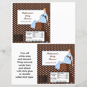 2 Hershey's Large Bar Wrapper Blue Mod Mom Polka D